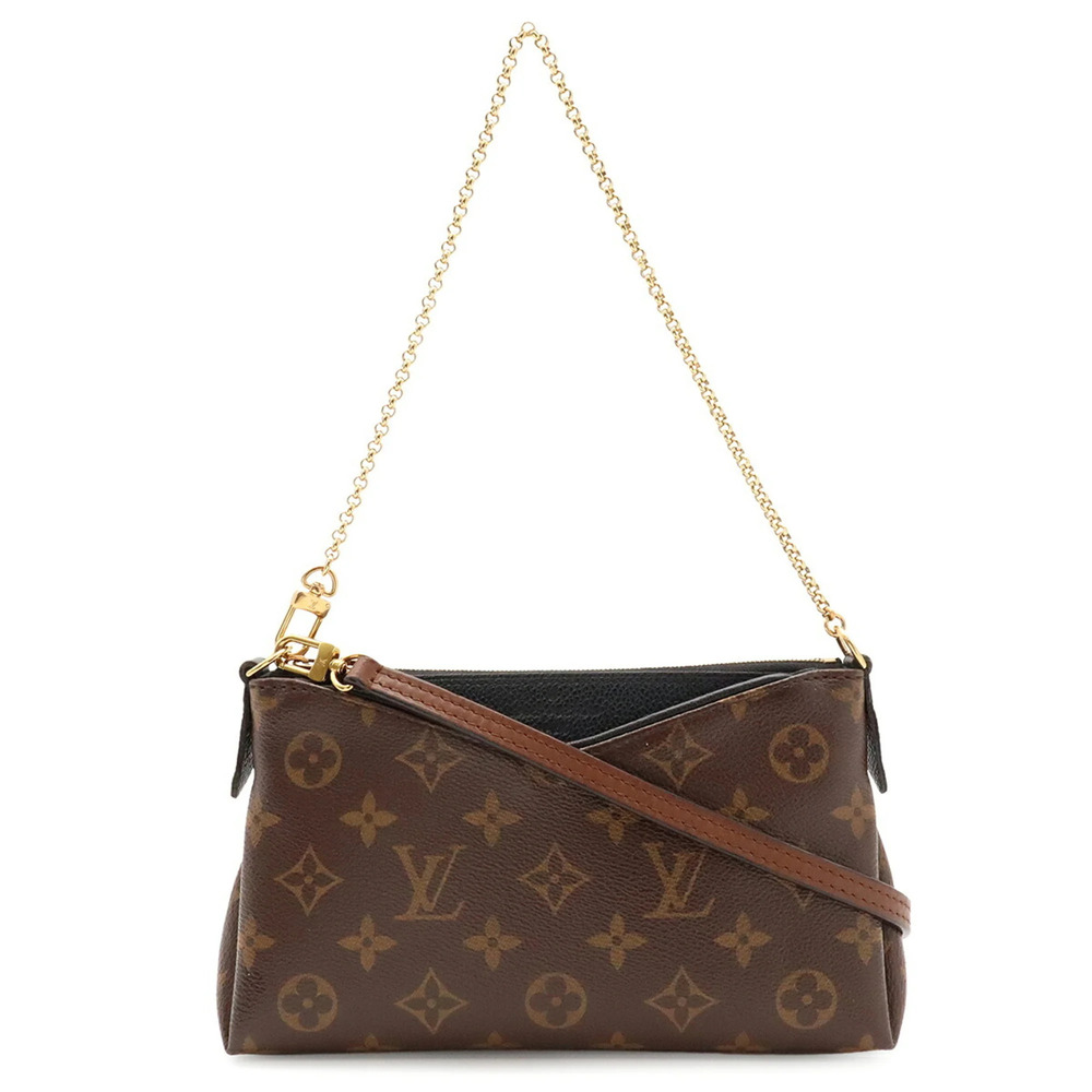 LOUIS VUITTON Louis Vuitton Monogram Pallas Clutch Shoulder Bag with Chain, N...